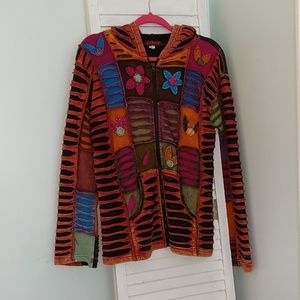 wind horse colorful sweatshirt